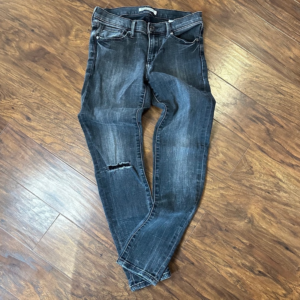Women's Banana Republic distressed black skinny jeans size 26